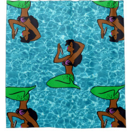 Cortina De Ducha mar de sirena de áfrica vintage