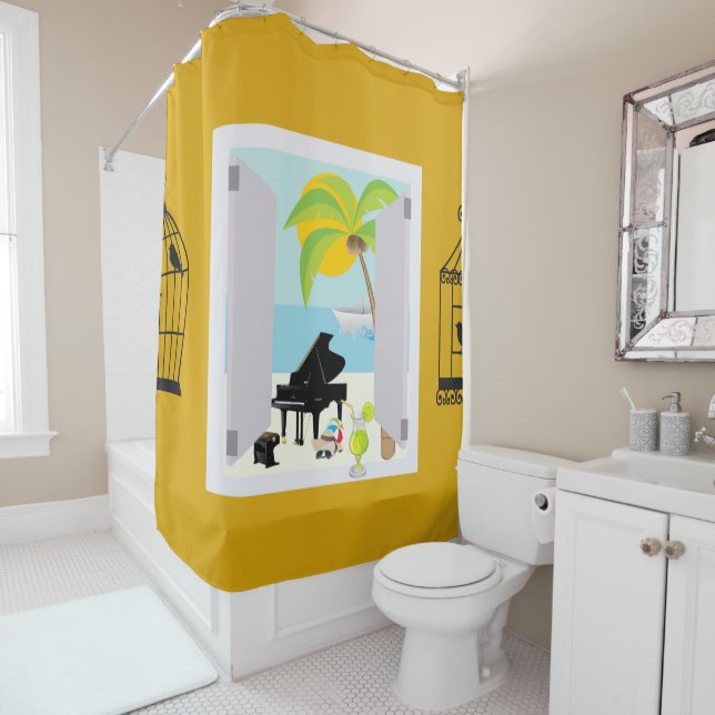 Cortina De Ducha Mar y playa (In situ)