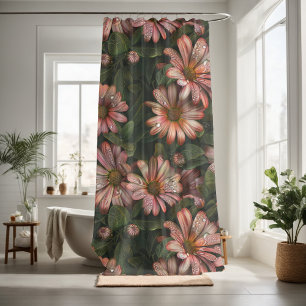 Cortina De Ducha Maravilloso floral decorativo llamativo