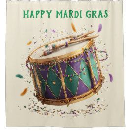Cortina De Ducha Mardi Gras Festive Drum