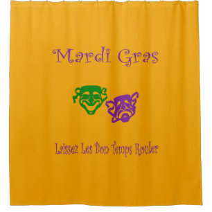Cortina De Ducha Mardi Gras Mask Rouler