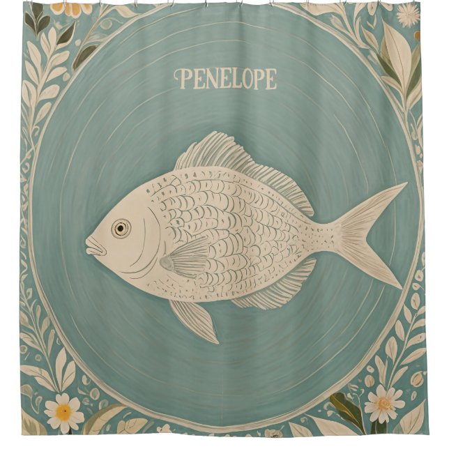 Cortina De Ducha Mareas tranquilas personalizadas (Anverso)