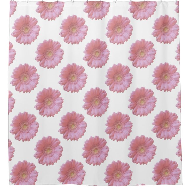 Cortina De Ducha Margarita gerbera rosa pálido (Anverso)