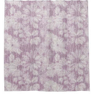 Cortina De Ducha Margarita Rota Texturizada en Relieve de Lila Suav