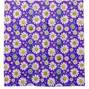 Cortina De Ducha Margaritas y Hojas