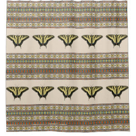 Cortina De Ducha Mariposa de cola de cerda amarilla del suroeste