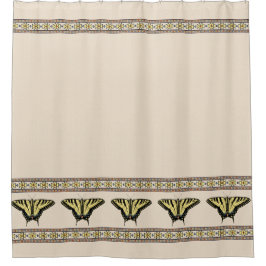 Cortina De Ducha Mariposa de cola de cerda amarilla del suroeste