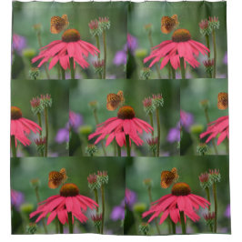 Cortina De Ducha Mariposa En Flor De Cono