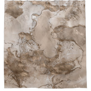 Cortina De Ducha Mármol de tonos y abstracto de oro