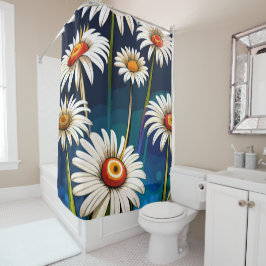 Cortina De Ducha Más Daisies: Diversión floral y alegría