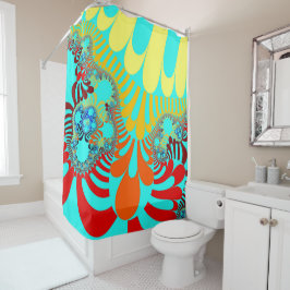 Cortina De Ducha Masa arcoiris verde azulada