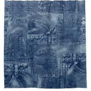 Cortina De Ducha Material de denim,