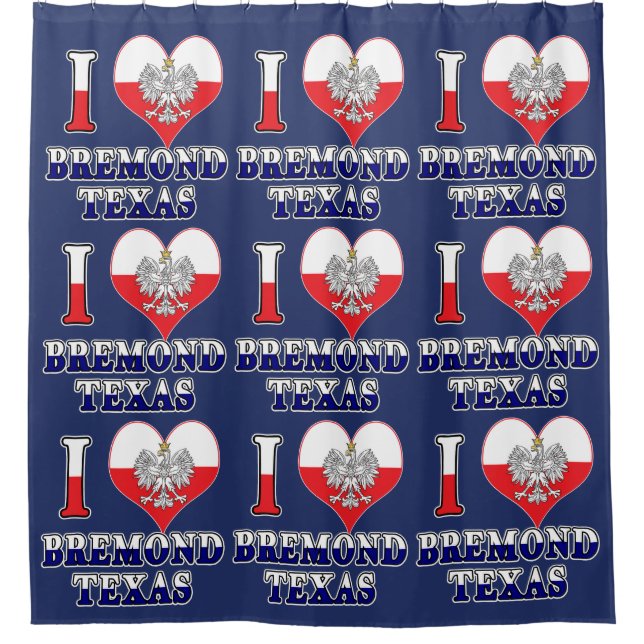 Cortina De Ducha Me encanta Bremond Texas (Anverso)