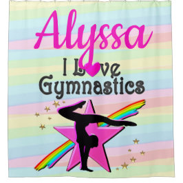 CORTINA DE DUCHA ME ENCANTA EL DISEÑO SUPER STAR DE GIMNASIA