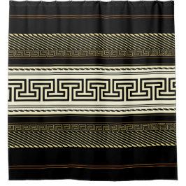 Cortina De Ducha Meander Line Art