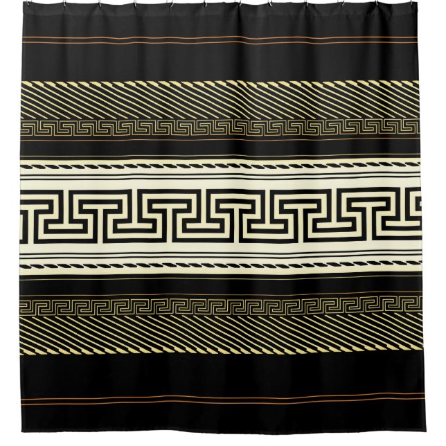 Cortina De Ducha Meander Line Art (Anverso)