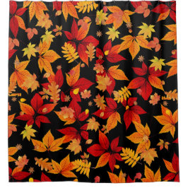 Cortina De Ducha Medianoche de otoño