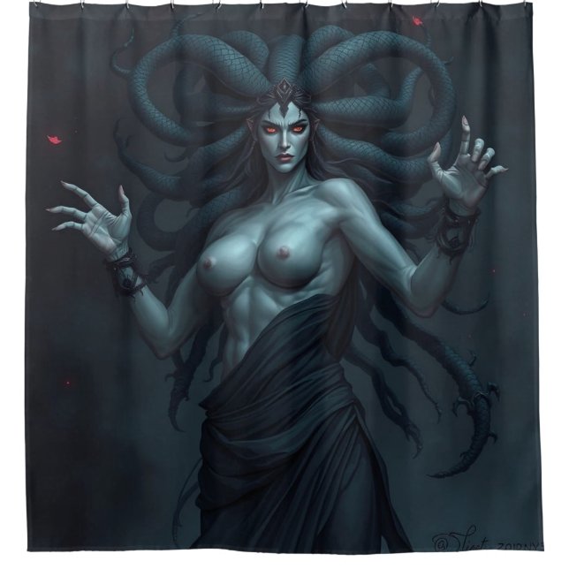 Cortina De Ducha „Medusa – Blick der Macht“ (Anverso)