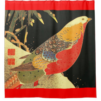Cortina De Ducha Meiji bird print