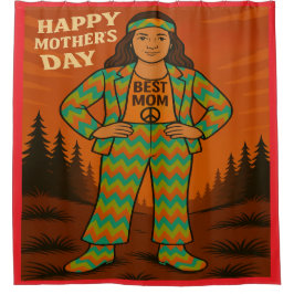 Cortina De Ducha Mejor Mamá Hippie