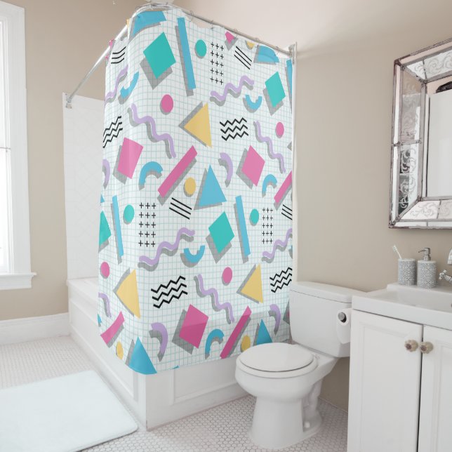 Cortina De Ducha Memphis Shapes (In situ)