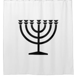 Cortina De Ducha Menorah judía (símbolo del judaísmo)