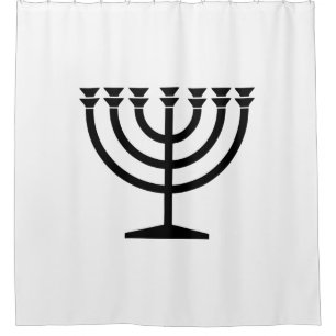 Cortina De Ducha Menorah judía (símbolo del judaísmo)