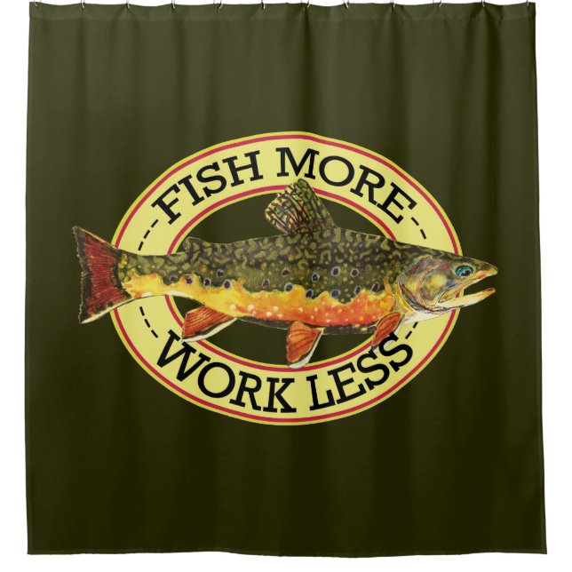 Cortina De Ducha Menos trabajo - Más peces (Anverso)