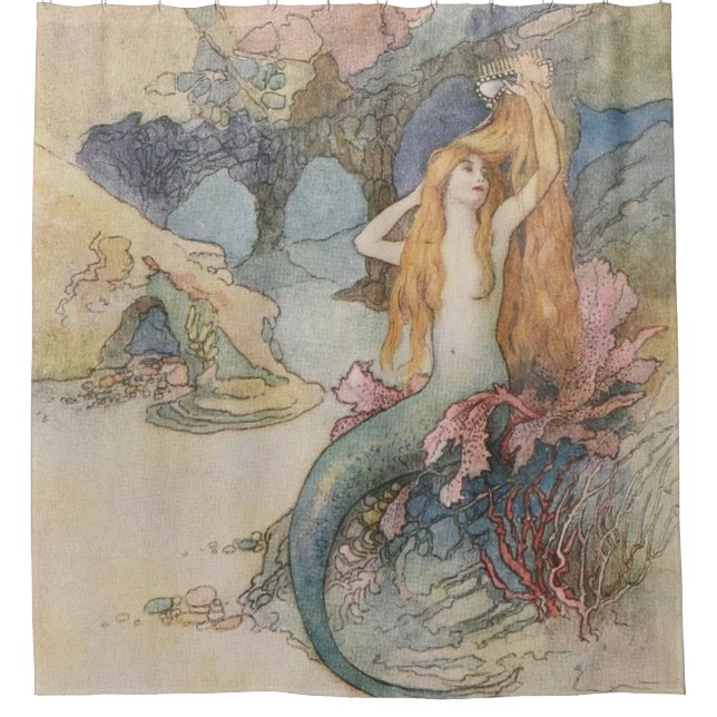 Cortina De Ducha Mermaid Warwick Goble (Anverso)