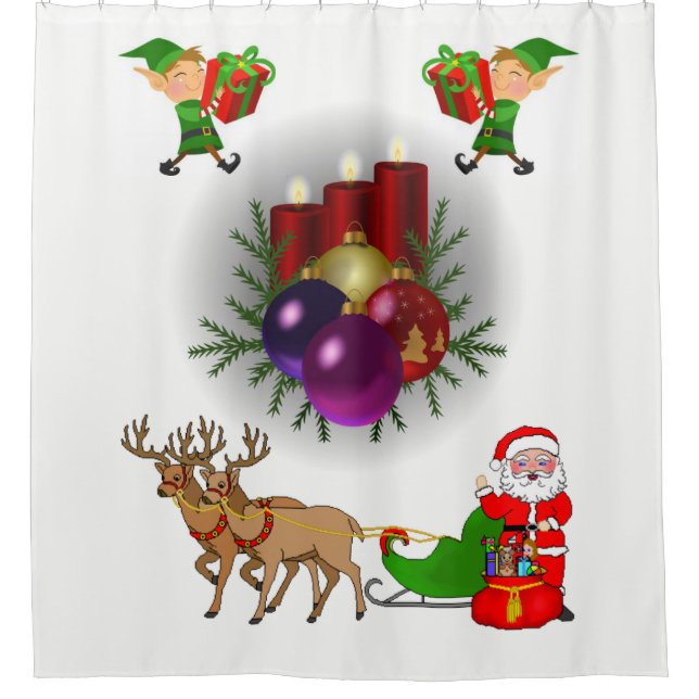 Cortina De Ducha Merry Christmas Shower Curtain (Anverso)