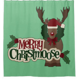 Cortina De Ducha Merry Christmoose