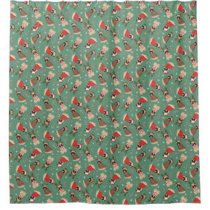 Cortina De Ducha Merry Woofmas Pug Dogs