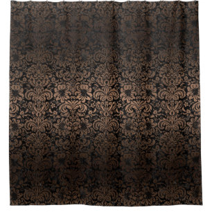 CORTINA DE DUCHA METAL NEGRO DEL MÁRMOL DAMASK2 Y DEL BRONCE