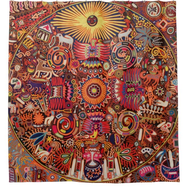 Cortina De Ducha México mexicano Mayan Azteca Latino X Oaxaca Hispá (Anverso)