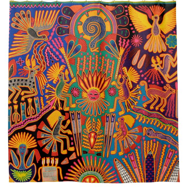 Cortina De Ducha México mexicano Mayan Azteca Latino X Oaxaca Hispá (Anverso)