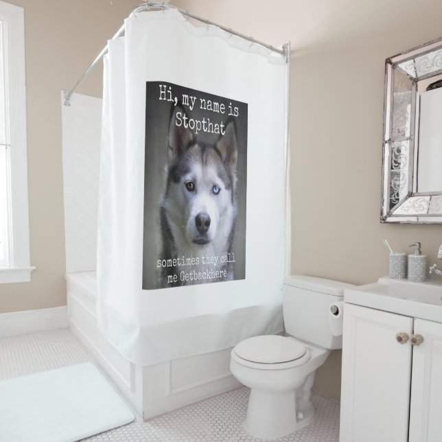 Cortina De Ducha Mi nombre es Stopthat Funny Hyper Siberian (In situ)