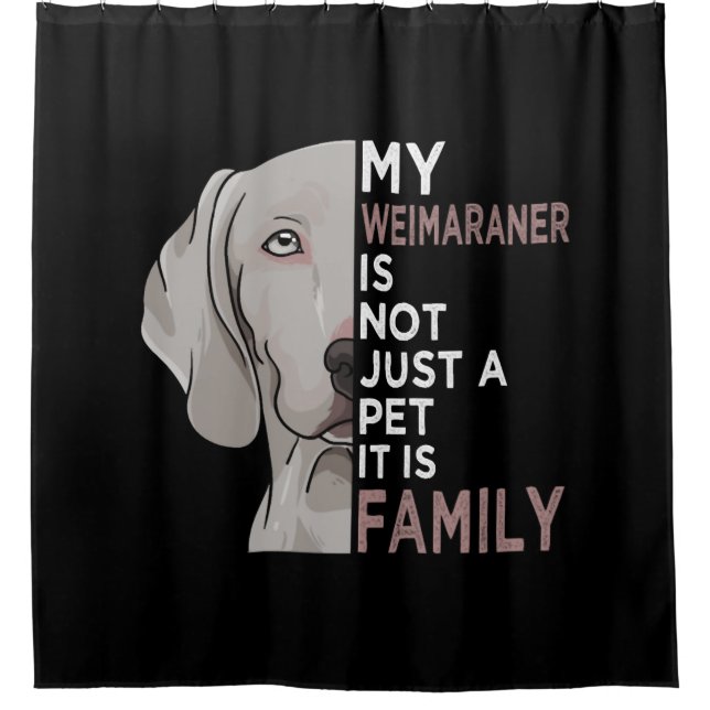 Cortina De Ducha Mi Weimaraner es familia (Anverso)