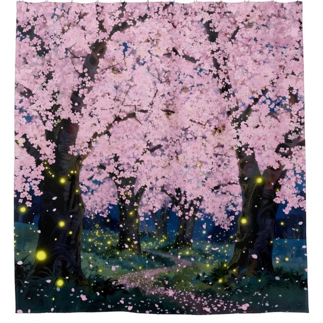 Cortina De Ducha Midnight Bloom -  (Anverso)