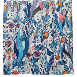 Cortina De Ducha Midnight Bloomscape