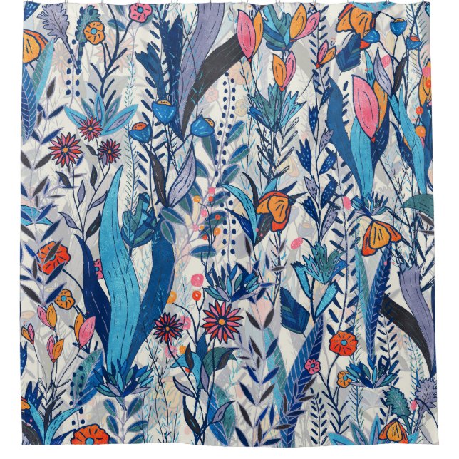 Cortina De Ducha Midnight Bloomscape (Anverso)