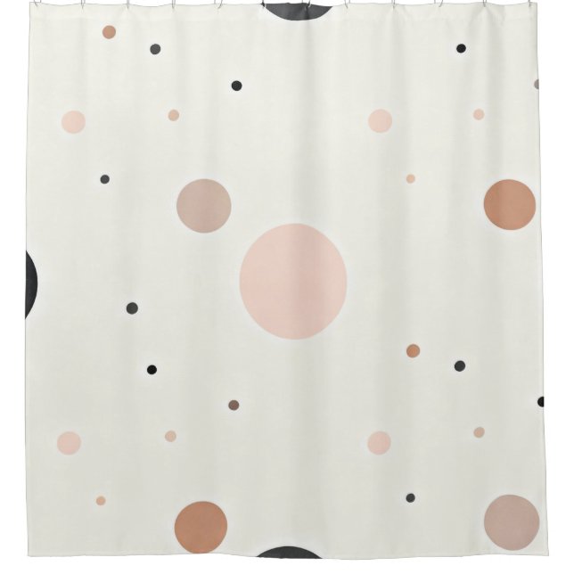 Cortina De Ducha Minimal Winter Dot Pattern, Soft Cozy Neutrals (Anverso)