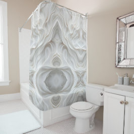 Cortina De Ducha Minimalista Marble Blanco Wave Ducha Cortina Lujo