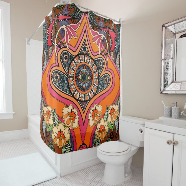 Cortina de ducha MINNIE henna (In situ)