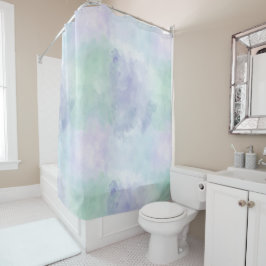 Cortina De Ducha Mint Purple Tie Dye