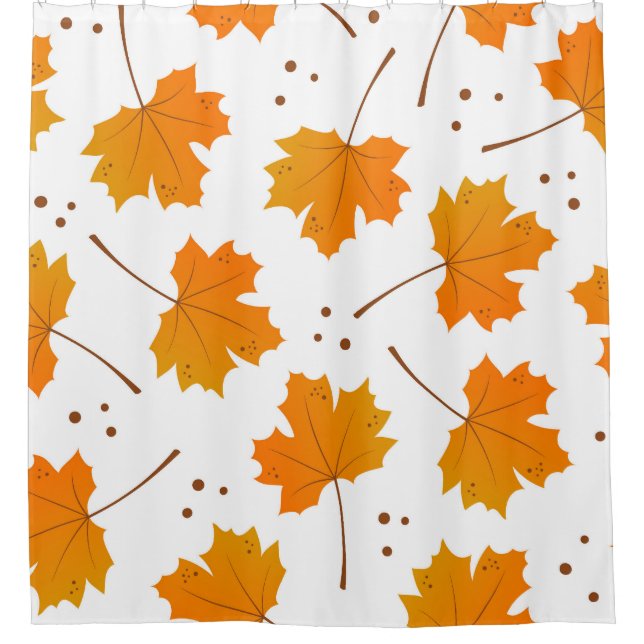 Cortina De Ducha Mirth de Maple: Personalizados de hojas de otoño (Anverso)
