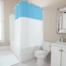 Cortina De Ducha Moda Bonito moderno cielo azul bloque de color bla