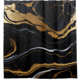Cortina De Ducha Moda Elegante amarillo dorado Faux Marble