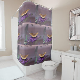 Cortina De Ducha Moda mariposa Purple Softness