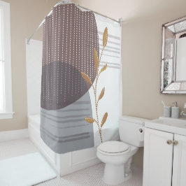 Cortina De Ducha Moda moderna de moda Resumen botánico