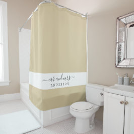 Cortina De Ducha Moda Recién Contratado Sr. Beige Sand Monogram